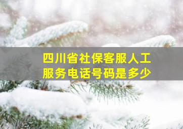 四川省社保客服人工服务电话号码是多少