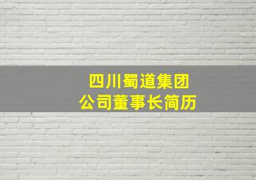 四川蜀道集团公司董事长简历