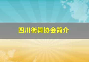 四川街舞协会简介