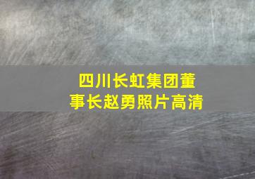 四川长虹集团董事长赵勇照片高清