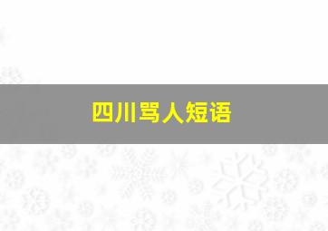 四川骂人短语