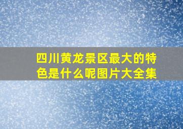 四川黄龙景区最大的特色是什么呢图片大全集