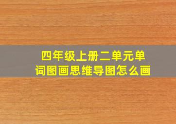 四年级上册二单元单词图画思维导图怎么画