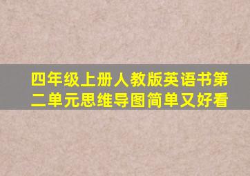 四年级上册人教版英语书第二单元思维导图简单又好看