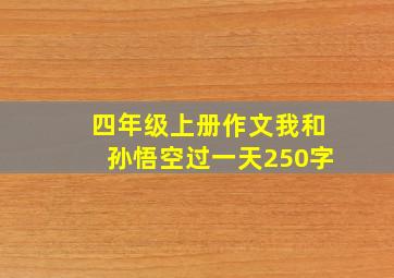 四年级上册作文我和孙悟空过一天250字