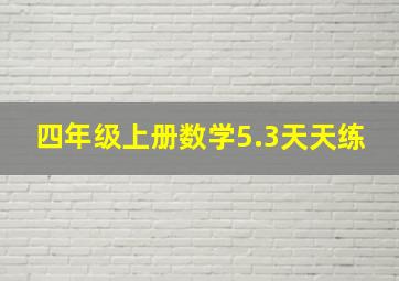 四年级上册数学5.3天天练