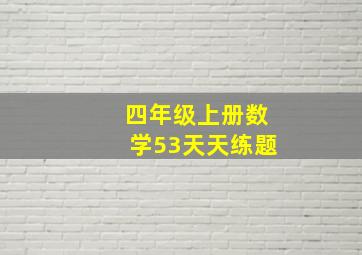 四年级上册数学53天天练题