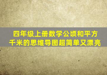 四年级上册数学公顷和平方千米的思维导图超简单又漂亮