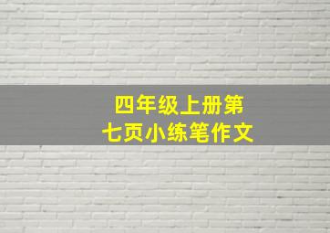 四年级上册第七页小练笔作文