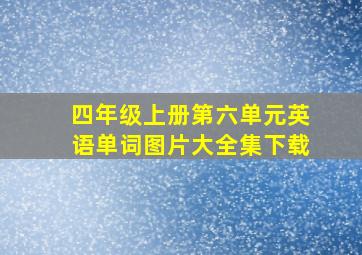 四年级上册第六单元英语单词图片大全集下载