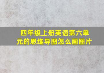 四年级上册英语第六单元的思维导图怎么画图片