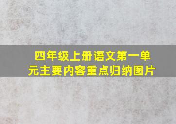 四年级上册语文第一单元主要内容重点归纳图片