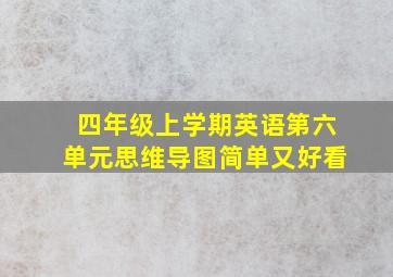 四年级上学期英语第六单元思维导图简单又好看