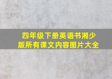 四年级下册英语书湘少版所有课文内容图片大全