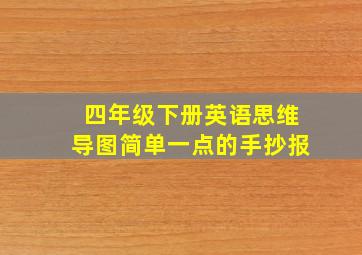 四年级下册英语思维导图简单一点的手抄报