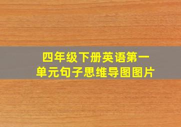 四年级下册英语第一单元句子思维导图图片