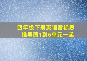 四年级下册英语音标思维导图1到6单元一起