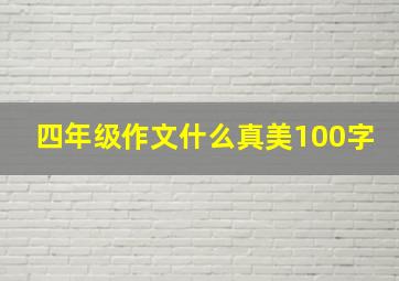 四年级作文什么真美100字