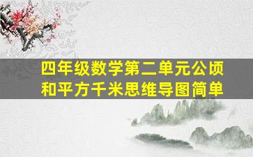 四年级数学第二单元公顷和平方千米思维导图简单