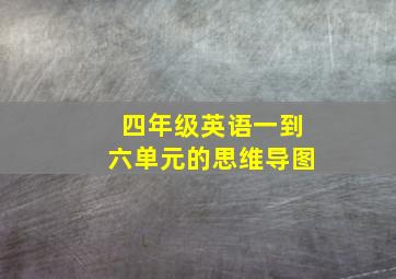 四年级英语一到六单元的思维导图