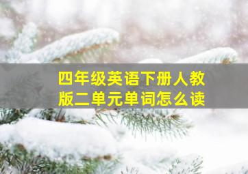 四年级英语下册人教版二单元单词怎么读