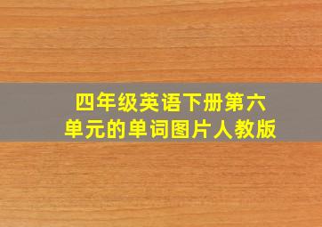 四年级英语下册第六单元的单词图片人教版