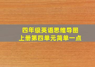 四年级英语思维导图上册第四单元简单一点