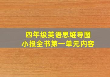 四年级英语思维导图小报全书第一单元内容