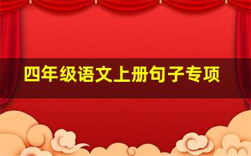 四年级语文上册句子专项