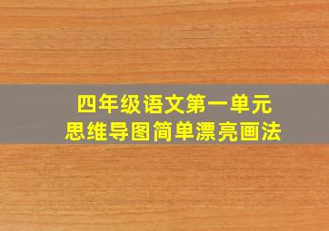 四年级语文第一单元思维导图简单漂亮画法