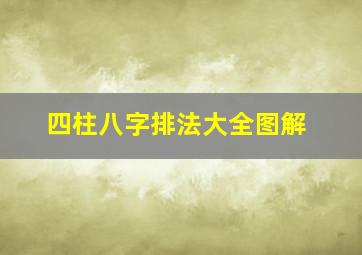 四柱八字排法大全图解