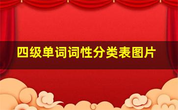 四级单词词性分类表图片