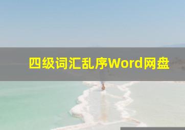 四级词汇乱序Word网盘