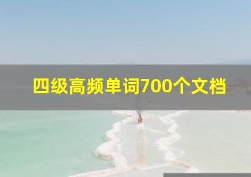 四级高频单词700个文档