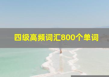 四级高频词汇800个单词