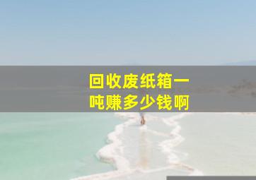 回收废纸箱一吨赚多少钱啊