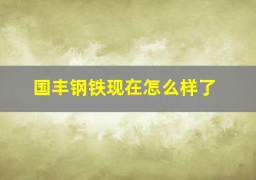 国丰钢铁现在怎么样了