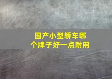 国产小型轿车哪个牌子好一点耐用