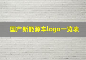 国产新能源车logo一览表