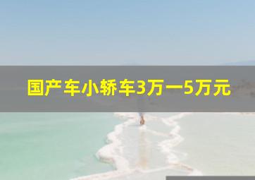 国产车小轿车3万一5万元