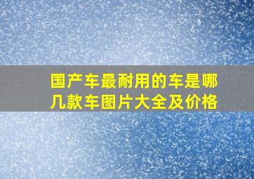 国产车最耐用的车是哪几款车图片大全及价格