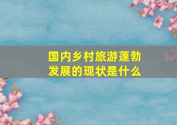 国内乡村旅游蓬勃发展的现状是什么