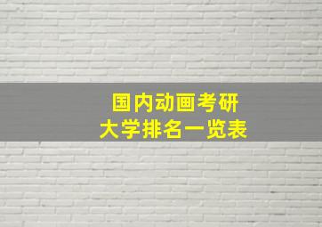 国内动画考研大学排名一览表