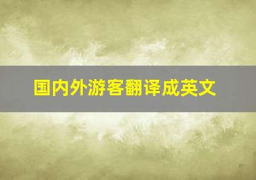 国内外游客翻译成英文