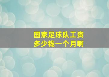 国家足球队工资多少钱一个月啊