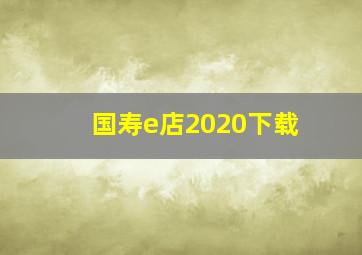 国寿e店2020下载