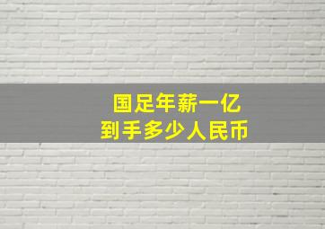 国足年薪一亿到手多少人民币