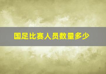 国足比赛人员数量多少