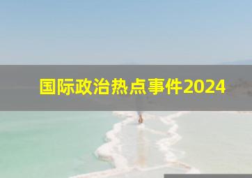 国际政治热点事件2024