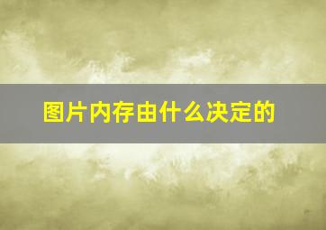 图片内存由什么决定的